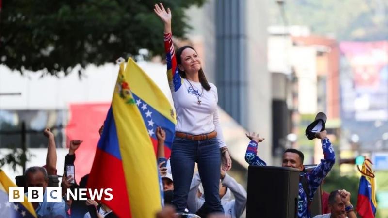 Venezuela opposition says leader Machado briefly arrested at rally