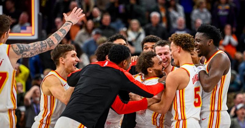Atlanta Hawks star Trae Young hits buzzer-beater from beyond half-court to beat Utah Jazz