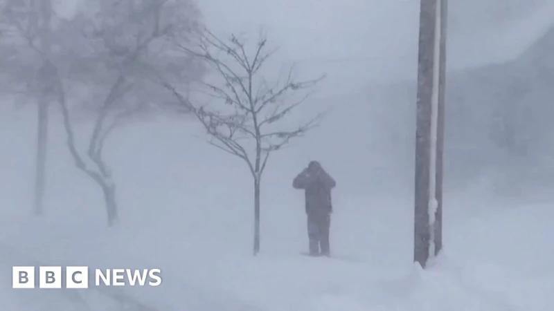 Watch: Snow blankets parts of US as cold snap takes hold