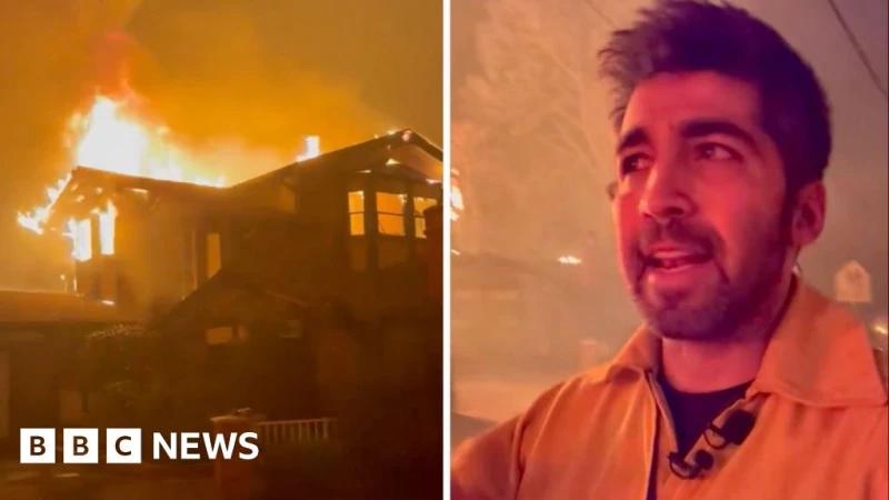 Watch: Inside neighbourhood totally lost in LA fires