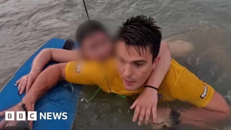 Brazil: Moment kitesurfing Olympian rescues drowning woman