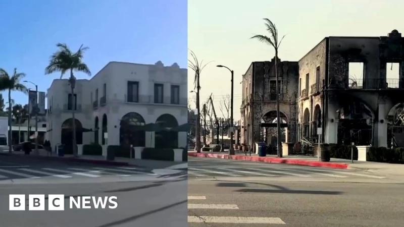 Watch: Before and after Pacific Palisades wildfires
